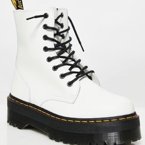 doc marten white platforms